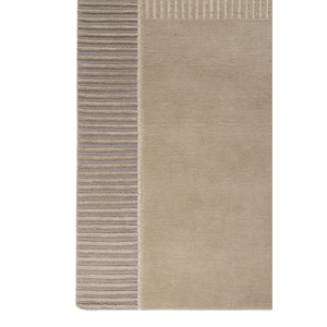 พรมขนสัตว์ถักมือ Sthir Ace-5004 สีเทา-ดำ ลายแบบนามธรรม ทอแบบเรียบ สำหรับห้องนั่งเล่น ห้องโถง-พรมห้องตัวอย่าง - Product Image 4