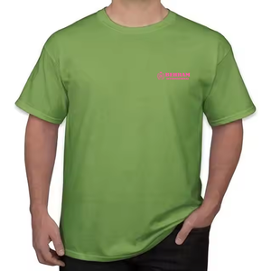 Nouveaux T-shirts pour hommes en polyester/coton, imprimés avec logo personnalisé, écologiques, respirants, coupe ample, taille plus, 210g, 2025 - Product Image 2