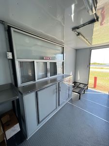 8X16 Mobile Kitchen Food Trailer Custom Build Street Snack Food Truck with Fruit & Milk 2300W Power 1 Year Warranty for Sale - Product Image 4