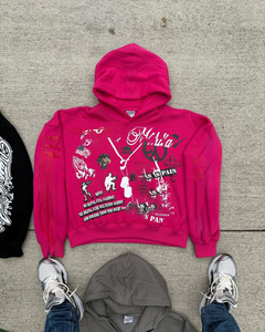 Sudadera con Capucha Corta de Alta Calidad con Logotipo Personalizado, Estampado en Serigrafía, Lavado Ácido, Dobladillo sin Rematar, Estilo Urbano, con Cremallera para Hombre - Product Image 5