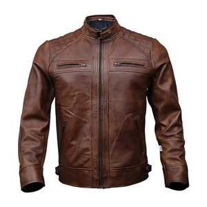 Cowhide Leather Motorcycle <b>Jacket</b> Plaid Pattern Breathable Cotton Windbreaker Tactical Chest Rig <b>Vest</b> International Standard - Product Image 5