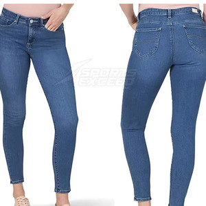 Pantalones Vaqueros de mujer de alta calidad, pantalones vaqueros elásticos ajustados de cintura alta, ropa informal cómoda y elegante - Product Image 4