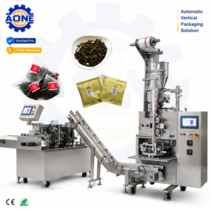 Machine d'emballage de thé industrielle entièrement automatique à ultrasons pour sachets pyramidaux - Product Image 1