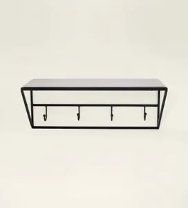 ชั้นเหล็กที่มีคุณภาพสูงการออกแบบที่ทันสมัยพร้อมเคลือบผงสีดำหรูหราตกแต่งภายในชั้นแสดงผนังสำหรับใช้เครื่องมือ - Product Image 3