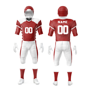 Ensemble de maillot de football américain pour homme, col en V, manches courtes, streetwear, maille respirante en polyester - Product Image 1