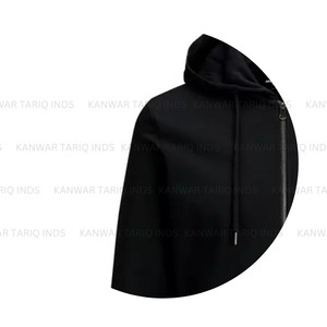 เสื้อฮู้ดผ้าฟลีซสำหรับผู้ชายผ้าคอตตอนน้ำหนักมากมีซิปแบบสวมหัวพิมพ์ลายหัวใจโครเมี่ยมสีพื้นสำหรับฤดูหนาวงานตามสั่ง - Product Image 3