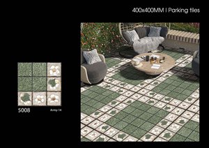 Tuile de porcelaine Evar 400x400mm finition texturée naturelle dans des tons terreux pour l'extérieur et l'extérieur rustique Parking commercial - Product Image 2