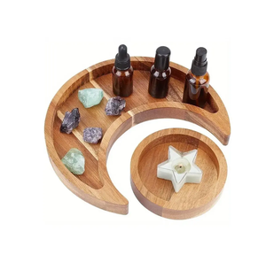 Forme d'étoile en bois fournisseur d'hôtel décoration plateau de Ramadan plateau de support de cristal en forme unique plateau en bois - Product Image 2