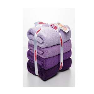Lilac 4-Piece 50x90 Hobby Rainbow <b>Bath</b> <b>Towel</b> <b>Set</b> for Home or Vacation Use - Product Image 2