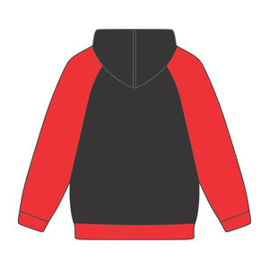 Sudadera con Capucha Negra KAP, Mangas Raglán Rojas, Mezcla de Algodón, Ropa de Fraternidad Griega, Personalizada Divine Nine HBCU, Ropa Urbana Griega - Product Image 3