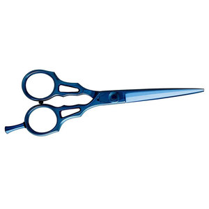 Ciseaux amincissants en acier bleu pour cheveux raides Baber Salon utiliser bleu rose noir couleurs manucure pédicure Logo personnalisable - Product Image 5
