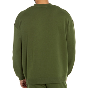 เสื้อสเวตเชิ้ตยูนิเซ็กซ์ 100% โพลีเอสเตอร์ สีเขียวมะกอก คอกลม ลายพื้นเรียบ พิมพ์ลายดิจิทัล โลโก้ด้านหน้า กันยับ น้ำหนัก 300 กรัม สไตล์ลำลอง - Product Image 6