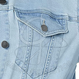 In New Arrival Casual <b>Women</b> Cropped Denim <b>Jean</b> Jackets <b>For</b> Custom Color Fitted Stretchy With Pockets - Product Image 6