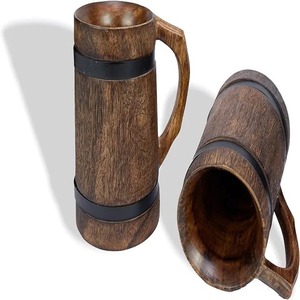 Tasse à bière en bambou Assamais | Tasse à café traditionnelle | pour cuisine bureau maison | Brun Lot de 2 - Product Image 4