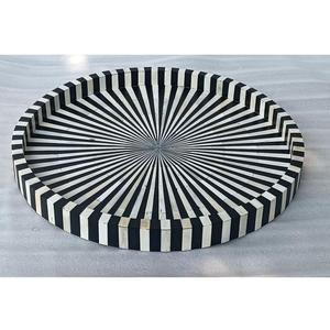 Plateau d'incrustation en os au design exclusif avec finition de qualité supérieure pour une pièce maîtresse décorative élégante pour l'organisation de la maison et des cadeaux personnalisés - Product Image 6