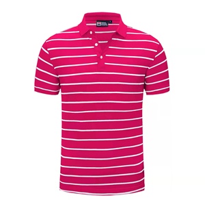 Camiseta de polo Lisa roja de la mejor calidad OEM de fábrica, camiseta de hombre a rayas de polo Alto a la moda urbana para hombre - Product Image 5