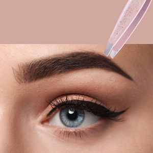 Pince à épiler à sourcils en acier inoxydable personnalisée en gros pointe pointue légère réutilisable épilation de maquillage écologique haute - Product Image 3