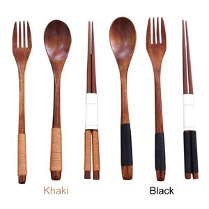 ชุดเครื่องใช้บนโต๊ะอาหารทำจากไม้ใช้ในงานเลี้ยงประกอบด้วยช้อนส้อมตะเกียบพร้อมกล่องเก็บของ - Product Image 2