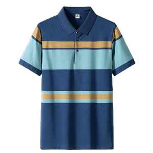 2025 POLO de manga corta de algodón de la mejor calidad 2025, nueva camisa de día estampada Popular Simple de verano para hombre - Product Image 1