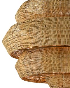 Candelabro multicapa Natural <span class=keywords><strong>de</strong></span> ratán clásico moderno <span class=keywords><strong>de</strong></span> alta calidad para decoración <span class=keywords><strong>de</strong></span> sala <span class=keywords><strong>de</strong></span> lectura <span class=keywords><strong>de</strong></span> cabecera, luz colgante - Product Image 5