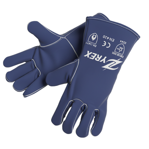 Guantes de Soldadura de Cuero Vacuno Industrial, Palma Reforzada, Resistentes al Calor, Guantes de Seguridad de Trabajo de Protección para Manos Largas - Product Image 4