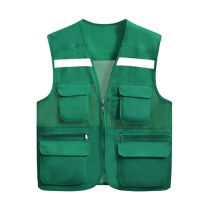 100% Polyester Multi Pocket Zip Gilet de sécurité Vêtements de sécurité hautement réfléchissants Gilet de sécurité et vestes pour hommes - Product Image 4