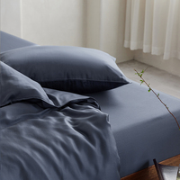 Parure de lit de luxe en bambou 300TC satinée certifiée OEKO-TEX, écologique, 4 pièces, taille Queen, poches profondes, confortable toutes saisons