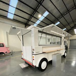 Food Truck Violet 4,8 m Style Classique Vintage Corps en Acier Inoxydable Compartiments Isolés Prêt à l'Utilisation Extérieure Prêt à l'Exportation - Product Image 3