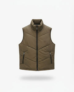 Chaleco Acolchado Sin Mangas Personalizado con Logotipo para Hombre, con Cuello Alto y Cremallera, Fabricado por Antique Fashion - Product Image 4