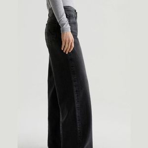 Pantalones vaqueros holgados Vintage personalizados para mujer a la moda, pantalones vaqueros de pierna ancha transpirables de tiro medio y ajuste relajado - Product Image 5