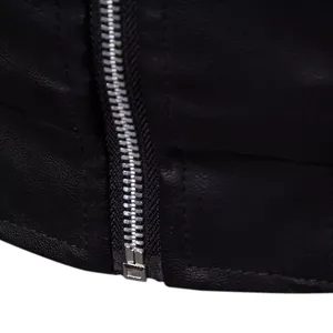 Chaquetas de estilo urbano para hombre Prendas de abrigo de cuero Premium con ajuste Delgado moderno y diseño de uso diario cómodo - Product Image 6