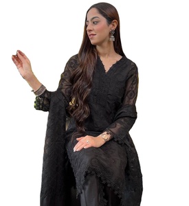 ชุดท็อปปาลาซโซสวยงาม ท็อปผ้าจอร์เจตต์เนื้อหนา พร้อมกางเกงปาลาซโซปักลายสวยงาม ตัดเย็บอย่างดี วัสดุคุณภาพพรีเมียม - Product Image 1