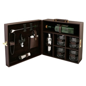 King-Combo internacional de cuero para Bar y clubes, herramientas de diseño, regalo de viaje, Kit de barman de diseño de Metal - Product Image 1