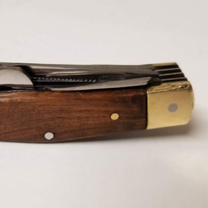 Cuchillo de pezuña de doble bucle en S, mango de madera con cuchillo de pezuña ovalado de bucle grande, herramienta de herrador, instrumento veterinario - Product Image 2