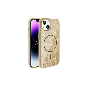 Étui brillant compatible MagSafe Netzy Luxury pour iPhone 11 14 Plus - Or brillant, revêtement électrolytique, protection - Product Image 1