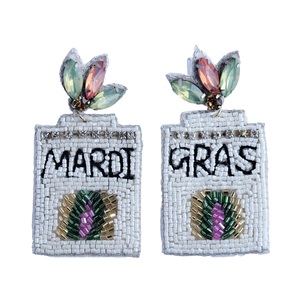 ต่างหูลูกปัดสีขาวแบบห้อยทำมือยอดนิยมสำหรับงานแต่งงานมาดิกราส์ขบวนพาเหรดสำหรับงานเลี้ยงตอนเย็นแบบพิเศษ - Product Image 5