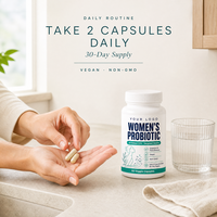 Capsule de probiotiques pour femmes, 10 milliards d'UFC, deux capsules par jour, formule végétalienne Flora