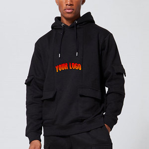 Sudadera con Capucha de Invierno, Chaqueta Tipo Pullover, Sudadera Cargo para Hombre, Sudadera con Capucha Personalizada con Cierre de Cremallera de un Cuarto y Bolsillo - Product Image 4