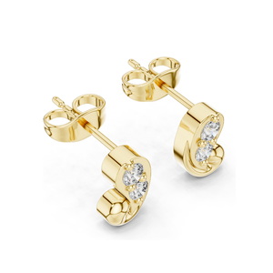 Boucles d'oreilles de créateur en diamant de laboratoire 0,23 CT pour femmes, clarté VVS-VS EF, or 18 carats, 14 carats, 10 carats et argent 925, rose, jaune, blanc - Product Image 4