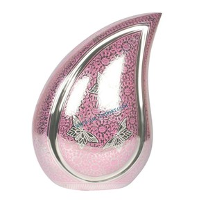 Nouveau Floral Décoratif Cendres De Table Urnes Brun Couleur Émail Autocollant Appliqué Conception Unique Cendres Crémation Humaine Pots Funéraires - Product Image 3