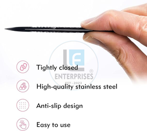Pince à épiler OEM en acier inoxydable avec pointes en fibre, 65 degrés, noire, pour extensions de cils volume fin, précision, durable, pointe Nano Grip, personnalisable - Product Image 6