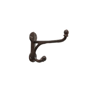 High Quality Rustic Cast Iron Wall Mounted Coat Hooks Brown <b>Vintage</b> for Home Farmhouse Coats Bags Hats <b>Towels</b> Use - Product Image 3