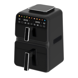 Freidora de Aire Eléctrica Clásica de Doble Cesta 3.1-4.0L, Sin Aceite, Acero Inoxidable, Control Digital, Cocción Rápida, Termostato Ajustable - Product Image 1