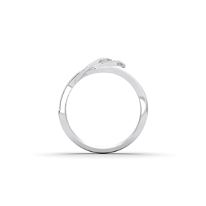 Juego de puntas de diamante de corte redondo de moissanita de 0,10 quilates de quilates, anillo de fusión elegante hecho en platino para ella - Product Image 2