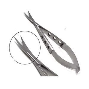 Ciseaux à ressort professionnels à lame courbée en acier inoxydable pour les soins des cuticules - Product Image 1