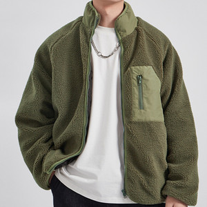 แจ็คเก็ตผ้าฟลานเนลหนานุ่มบุขนเชอร์ปา กันน้ำ สวมใส่สบาย ระบายอากาศได้ดี มีซิป คุณภาพสูง ขายดี รับสกรีนโลโก้ - Product Image 3