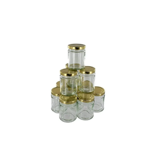 220ml 380ml <b>Storage</b> Honey <b>Box</b> with Aluminum Lid Hexagon Container Honey Glass Jar with Different Size - Product Image 4