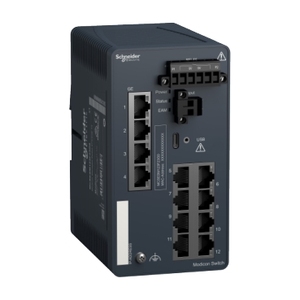 Per SCHNEIDER ELECTRIC Modicon Managed Switch MCSESM123F23G0 8 porte in rame + 4 porte Gigabit in rame - Product Image 1