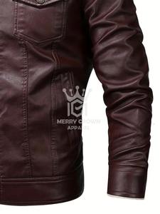 แจ็กเก็ตหนังขนแกะสำหรับผู้ชายแจ็คเก็ตหนังขนแกะมีกระเป๋าซิปซับในออกแบบได้ตามต้องการสำหรับฤดูหนาว - Product Image 6