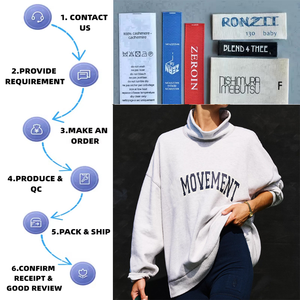 <b>Funnel</b> Neck Long Sleeve Pullover Oversized Mock Neck Sweatshirt <b>Funnel</b> Neckline Sweatshirt Heather Grey Sweatshirt - Product Image 2